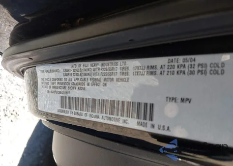 2005 Subaru Legacy Outback 2.5 Xt Limited из США, поврежденный, VIN 4S4BP67C954311607